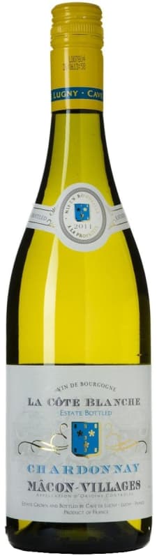 Cave de Lugny Macon Villages La Cote Blanche 2015 Front Bottle Shot