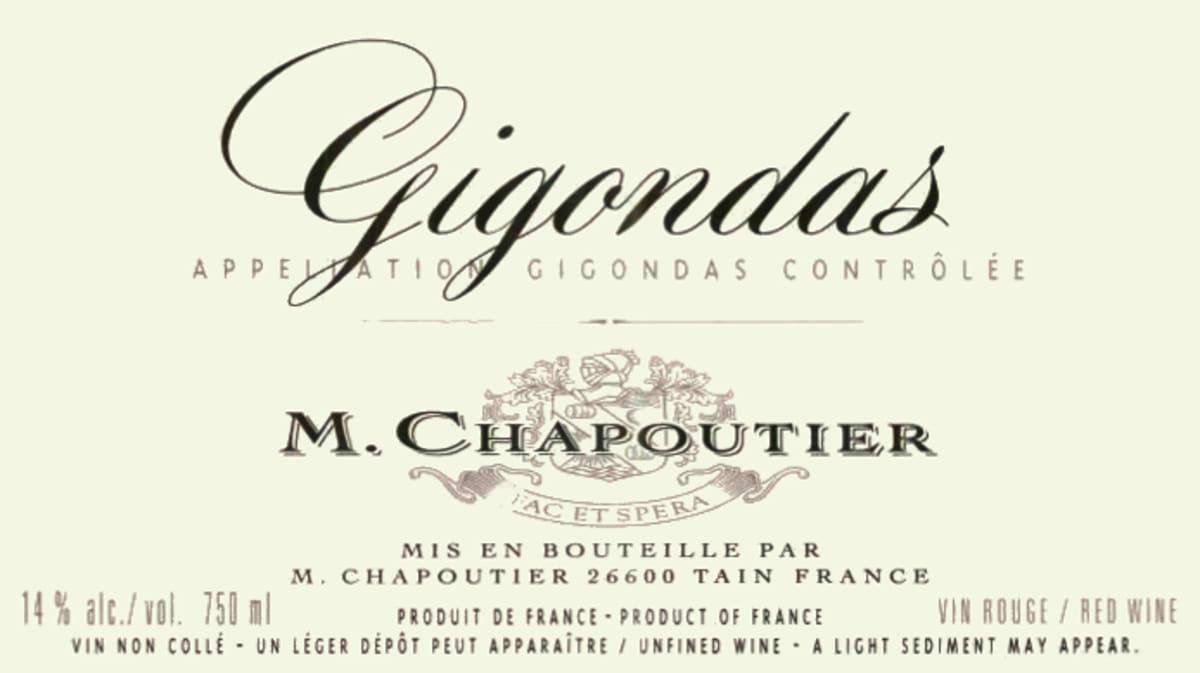 M. Chapoutier Gigondas 2004 Front Label