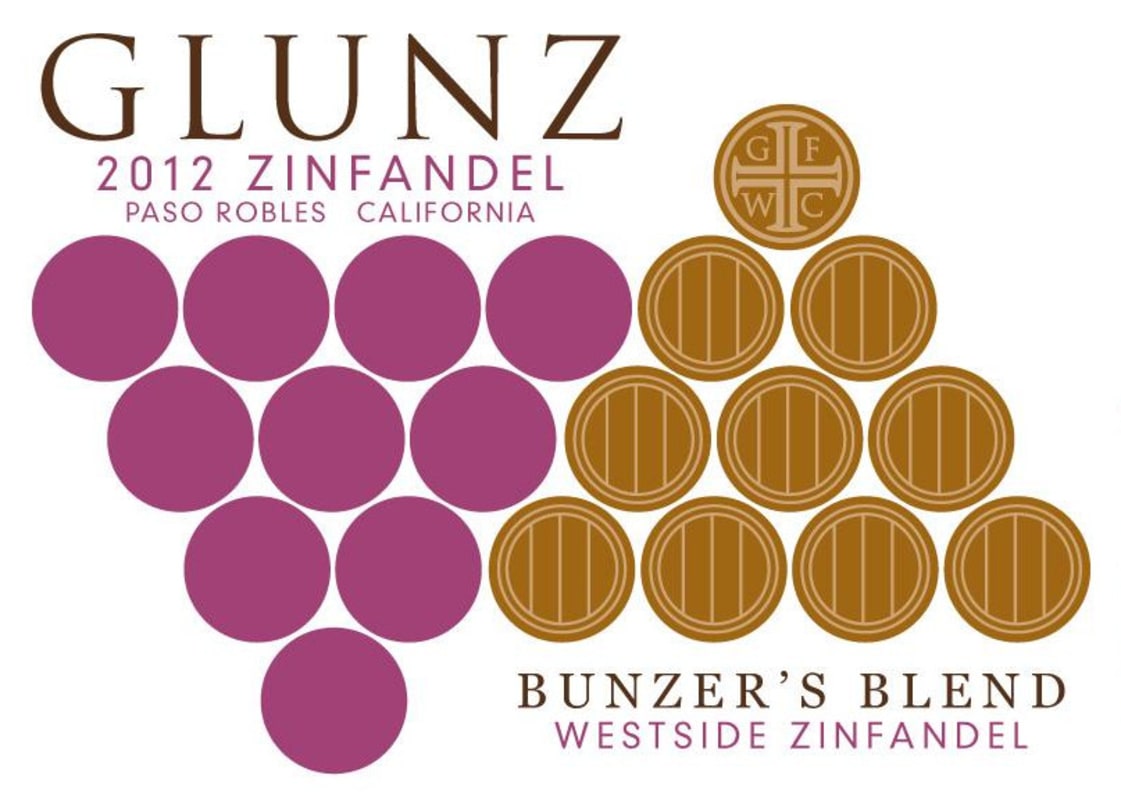 Glunz Family Winery Zinfandel Bunzers Blend 2012 Front Label