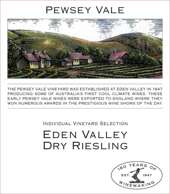Pewsey Vale Individual Vineyard Selection Dry Riesling 2015 Front Label