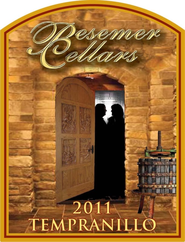 Besemer Cellars Tempranillo 2011 Front Label