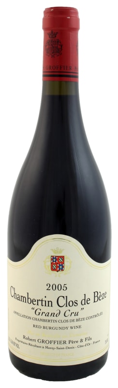 Domaine Robert Groffier Chambertin-Clos de Beze Grand Cru 2005 Front Bottle Shot