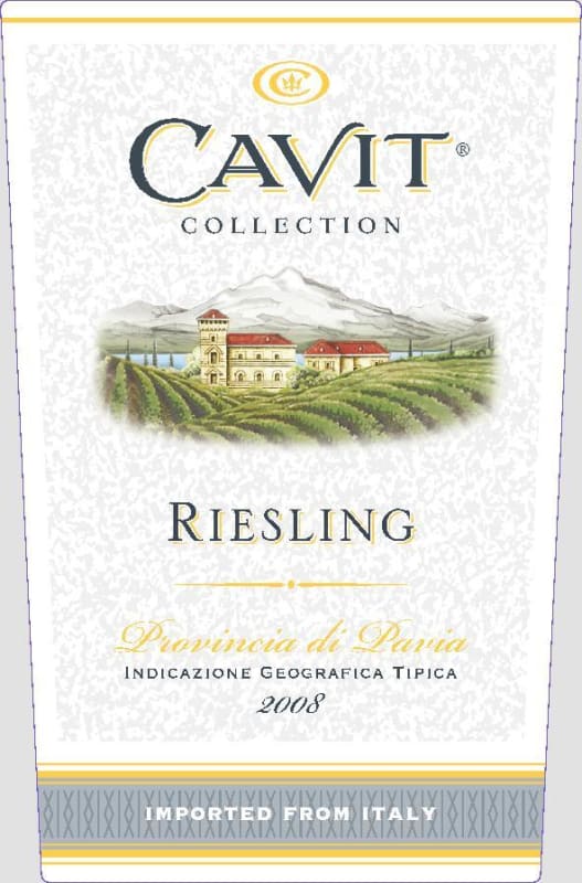 Cavit Provincia di Pavia Riesling 2008 Front Label