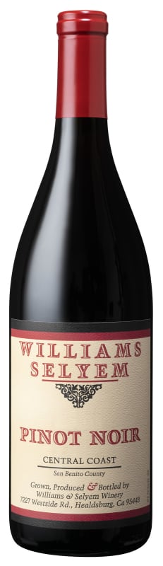 Williams Selyem Central Coast Pinot Noir 2020 Front Bottle Shot