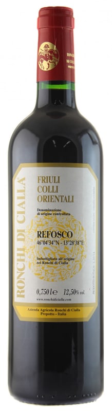Ronchi di Cialla Refosco 2015 Front Bottle Shot