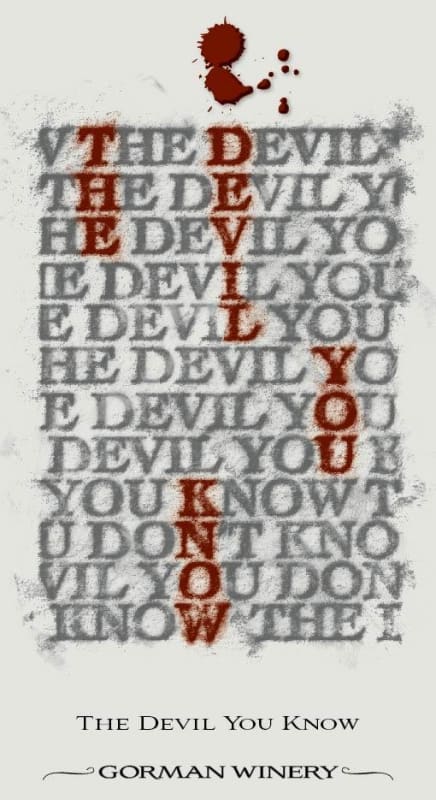 Gorman The Devil You Know 2017 Front Label