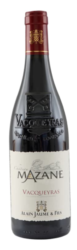Alain Jaume Chateau Mazane Vacqueyras 2016 Front Bottle Shot