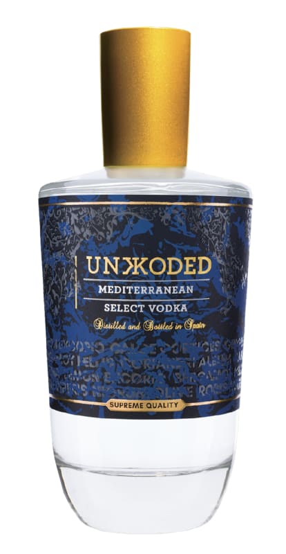 Unkkoded Mediterranean Select Vodka Front Bottle Shot