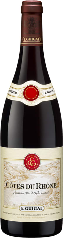 E. Guigal Cotes du Rhone Rouge 2022 Front Bottle Shot
