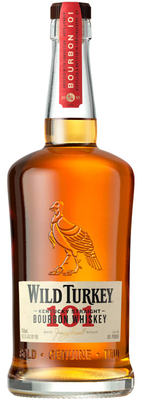 Wild Turkey 101 Kentucky Straight Bourbon Whiskey Front Bottle Shot