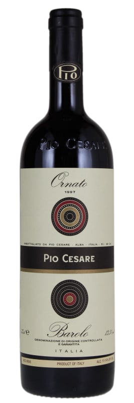 Pio Cesare Barolo Ornato 1997 Front Bottle Shot