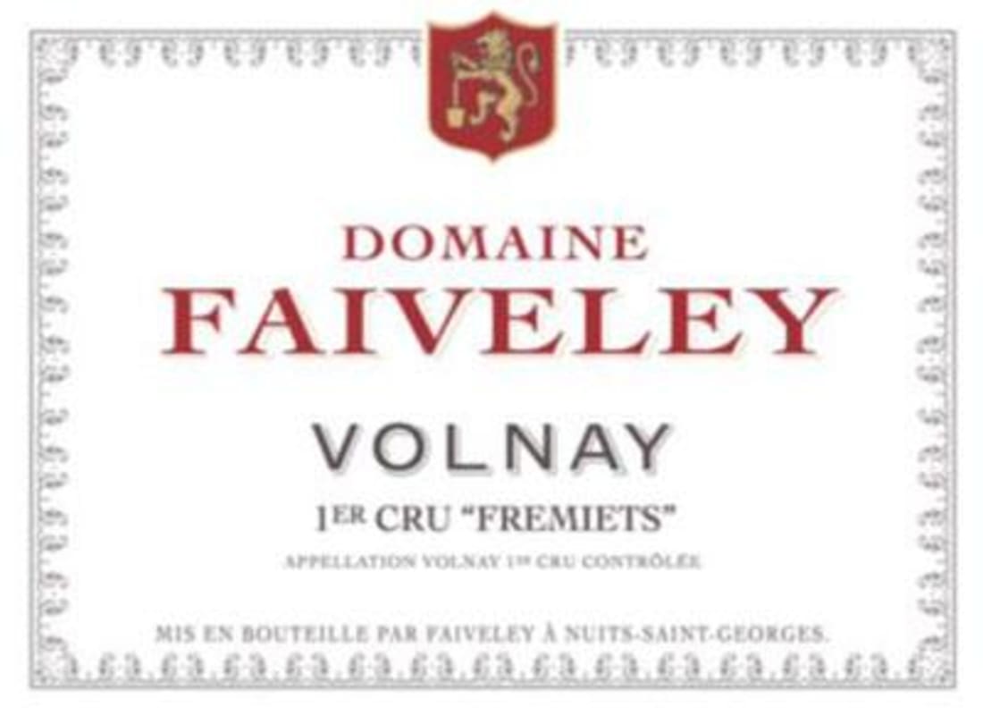 Faiveley Volnay Fremiets Premier Cru 2010 Front Label