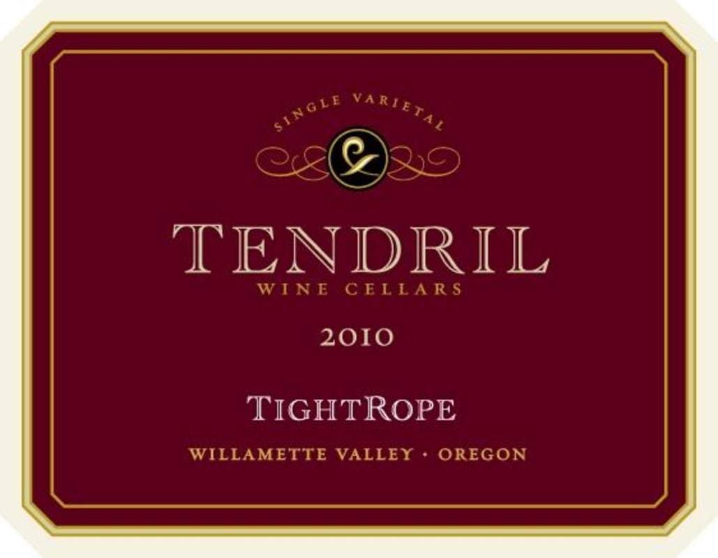 Tendril Tight Rope Pinot Noir 2010 Front Label