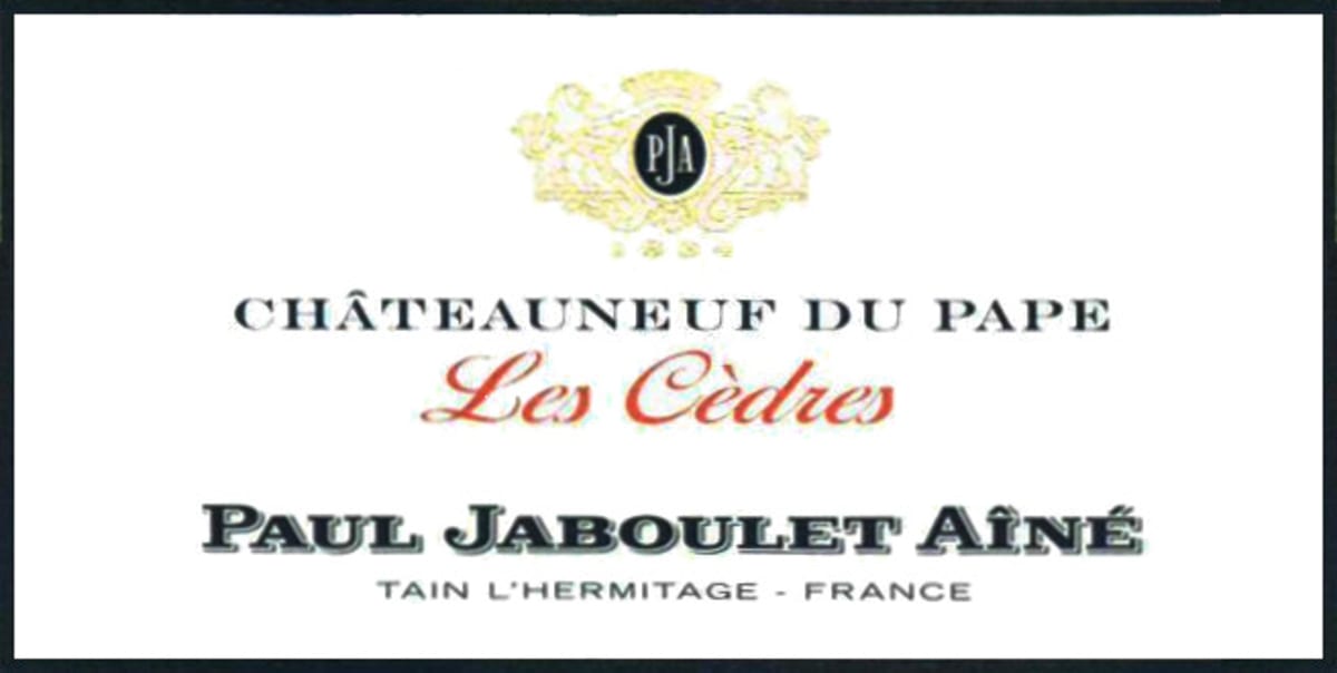 Jaboulet Chateauneuf-du-Pape Les Cedres Blanc 2007 Front Label