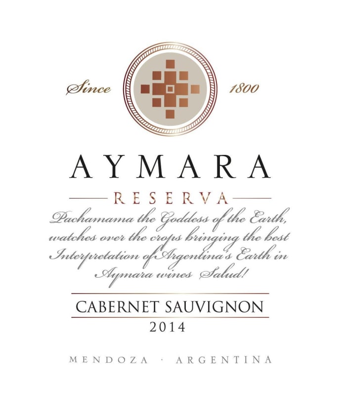 Aymara Cabernet Sauvignon 2014 Front Label