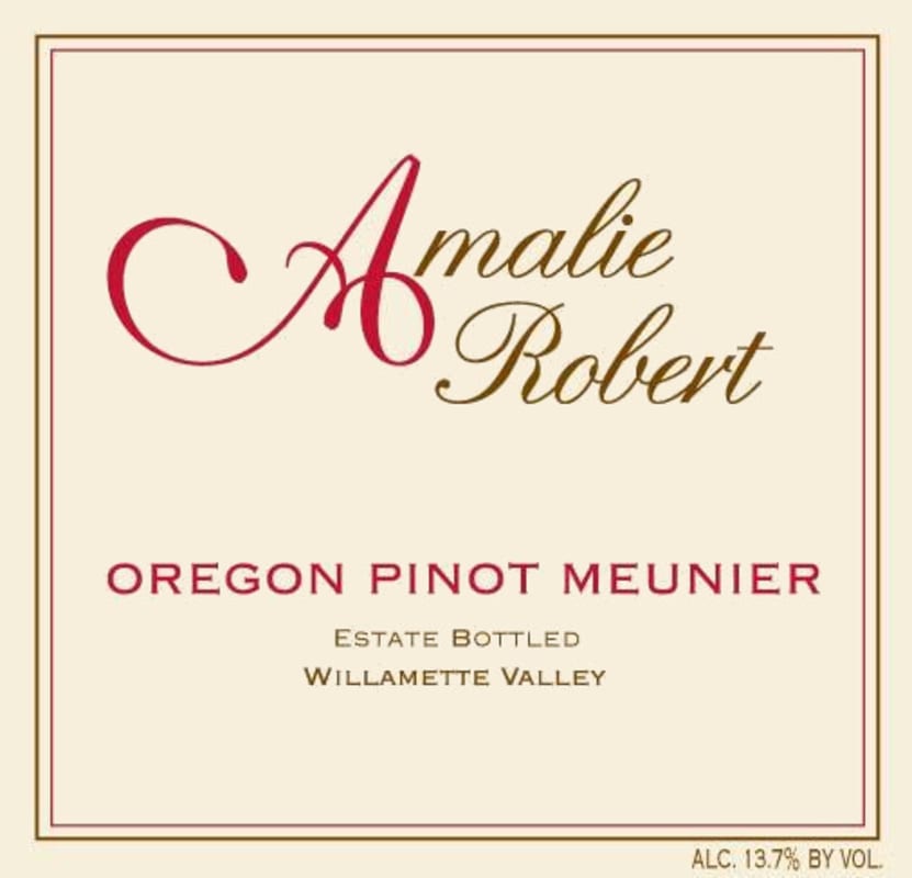 Amalie Robert Pinot Meunier 2015 Front Label