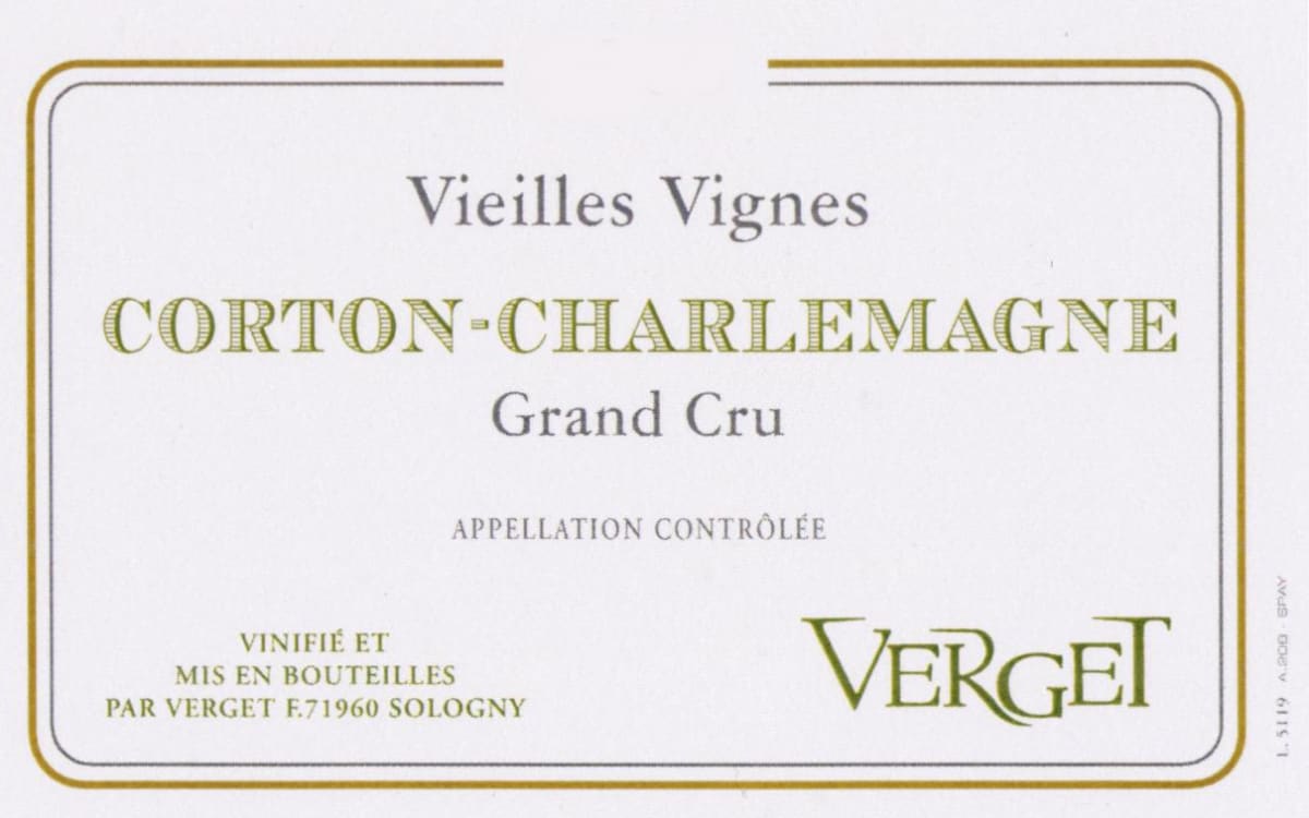 Verget Corton Charlemagne Grand Cru 2007 Front Label