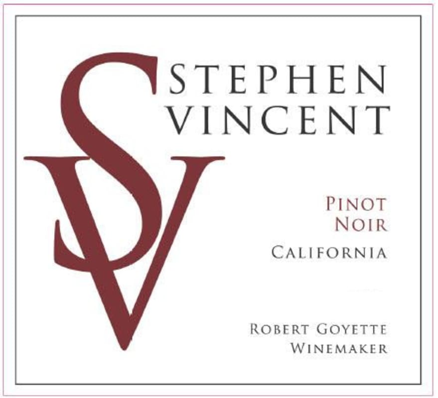 Stephen Vincent Pinot Noir 2017 Front Label