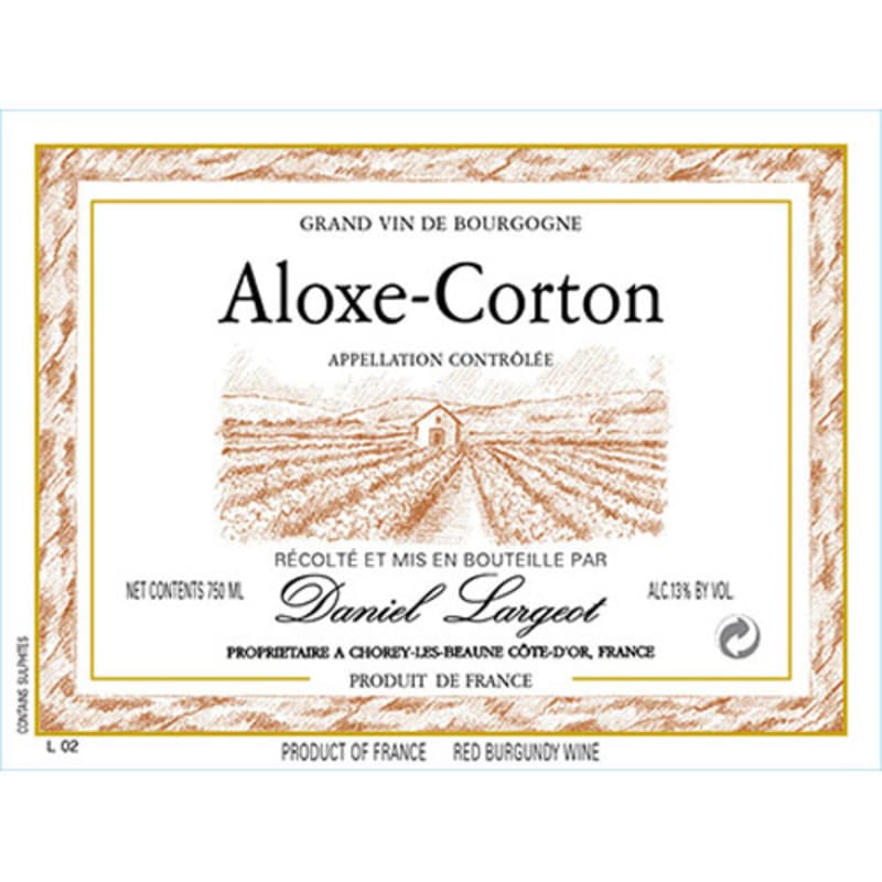 Daniel Largeot Aloxe Corton 2017 Front Label