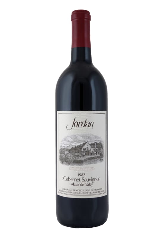 Jordan Cabernet Sauvignon (corroded foil capsules) 1982 Front Bottle Shot