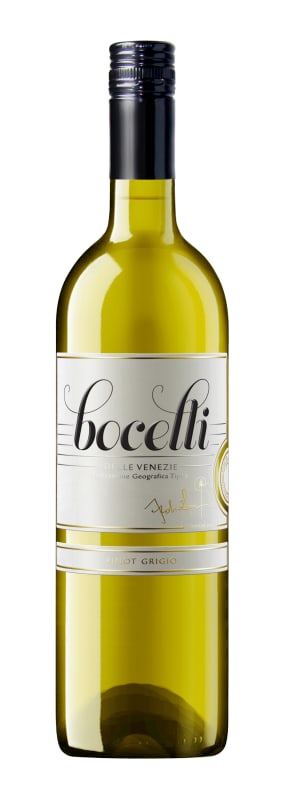 Bocelli Delle Venezie Pinot Grigio 2015 Front Bottle Shot