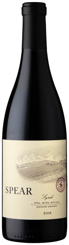 Spear Estate Syrah 2018 Front Bottle Shot