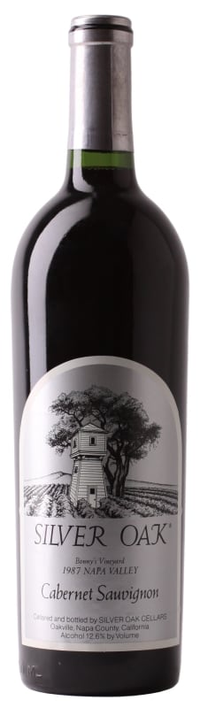 Silver Oak Napa Valley Bonny's Vineyard Cabernet Sauvignon (corroded capsule) 1987 Front Bottle Shot
