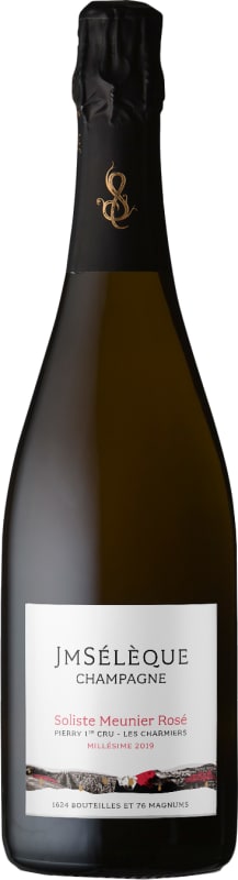 J-M Seleque Soliste Meunier Rose Les Charmiers Extra Brut 2019 Front Bottle Shot