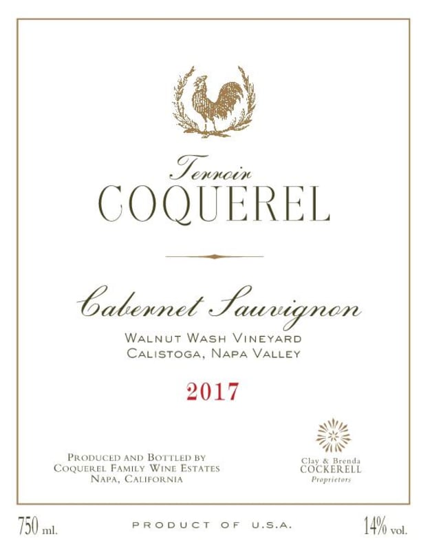 Coquerel Wines Cabernet Sauvignon 2018 Front Label
