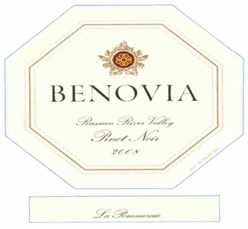 Benovia La Pommeraie Pinot Noir 2008 Front Label