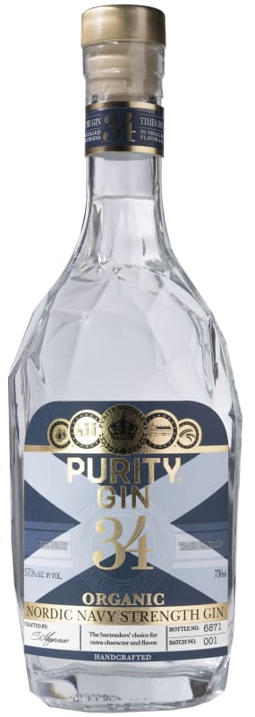 Purity Navy Strength Organic Gin Front Bottle Shot
