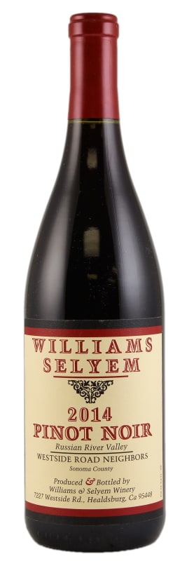 Williams Selyem Westside Road Neighbors Pinot Noir 2014 Front Bottle Shot