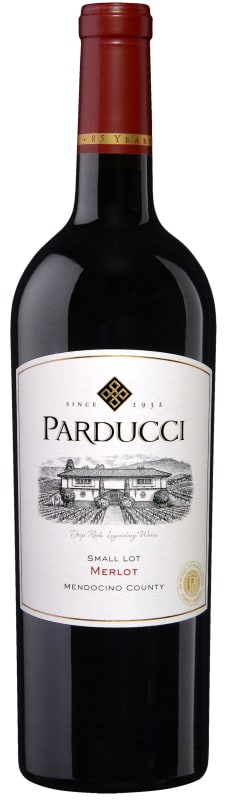 Parducci Small Lot Merlot 2018 Front Bottle Shot