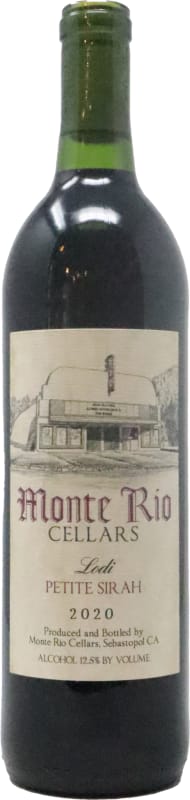 Monte Rio Petite Sirah 2020 Front Bottle Shot