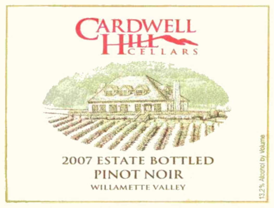 Cardwell Hill Pinot Noir 2007 Front Label