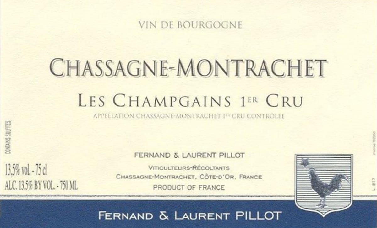 Domaine Fernand & Laurent Pillot Chassagne-Montrachet Les Champgains Premier Cru 2017 Front Label