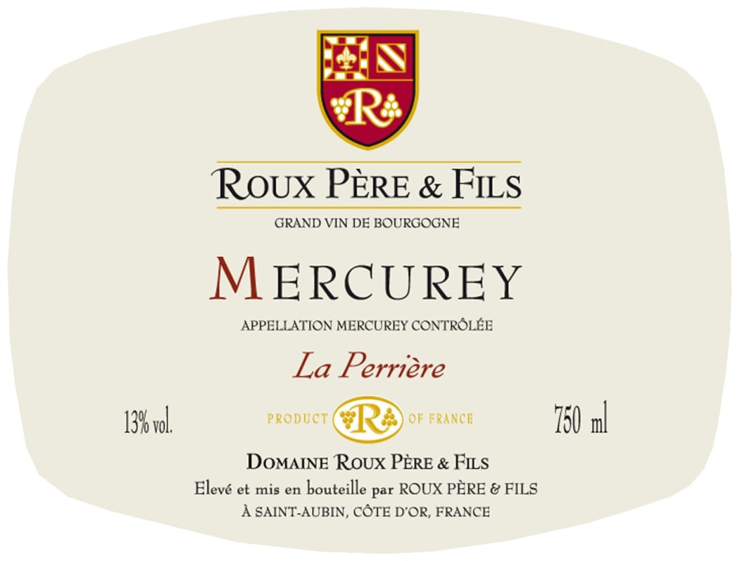 Domaine Roux Pere & Fils Mercurey La Perriere 2014 Front Label