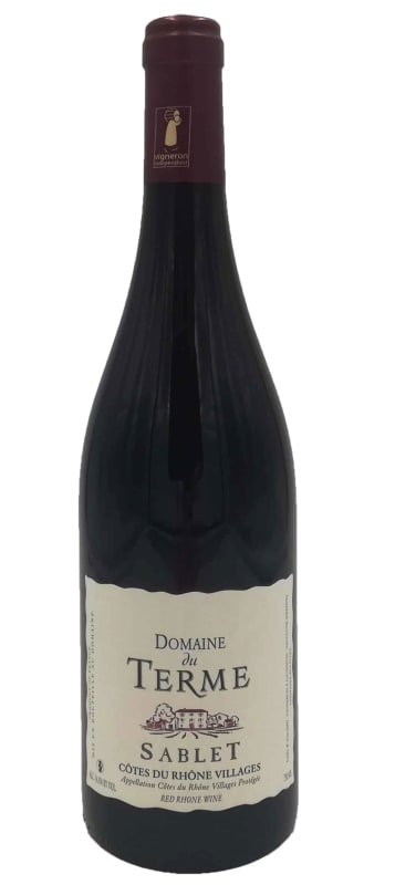 Domaine du Terme Cotes du Rhone Villages Sablet 2020 Front Bottle Shot