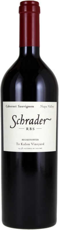 Schrader RBS To Kalon Vineyard Cabernet Sauvignon (stained label) 2016 Front Bottle Shot