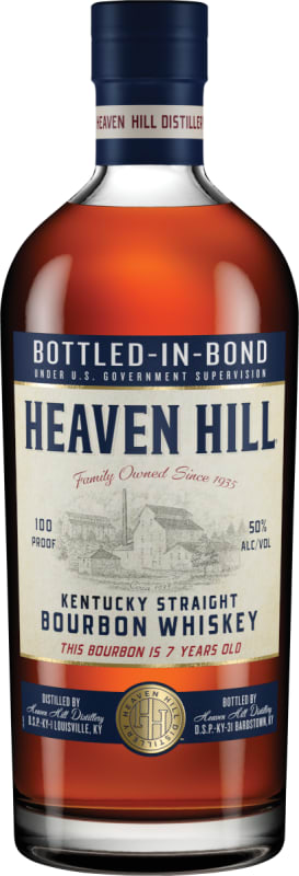 Heaven Hill 7 Year Bottled in Bond Bourbon Whiskey Front Bottle Shot