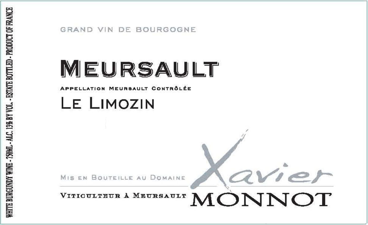 Xavier Monnot Meursault Le Limozin 2009 Front Label