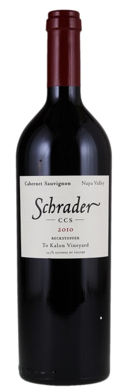 Schrader CCS Beckstoffer To Kalon Cabernet Sauvignon 2010 Front Bottle Shot