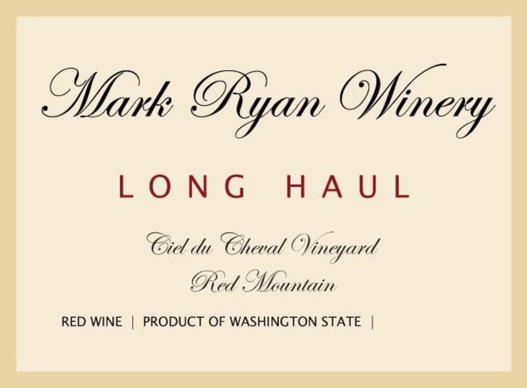 Mark Ryan Long Haul 2007 Front Label