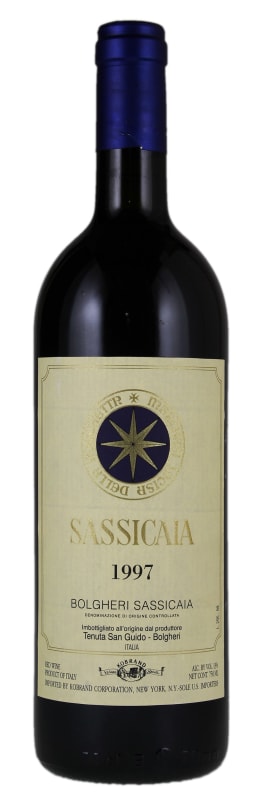 Tenuta San Guido Sassicaia 1997 Front Bottle Shot