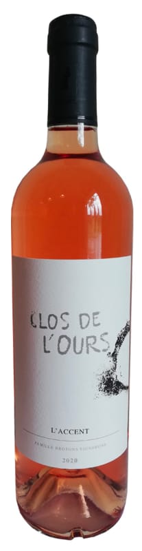 Clos de l'Ours L'Accent Cotes de Provence Rose 2020 Front Bottle Shot