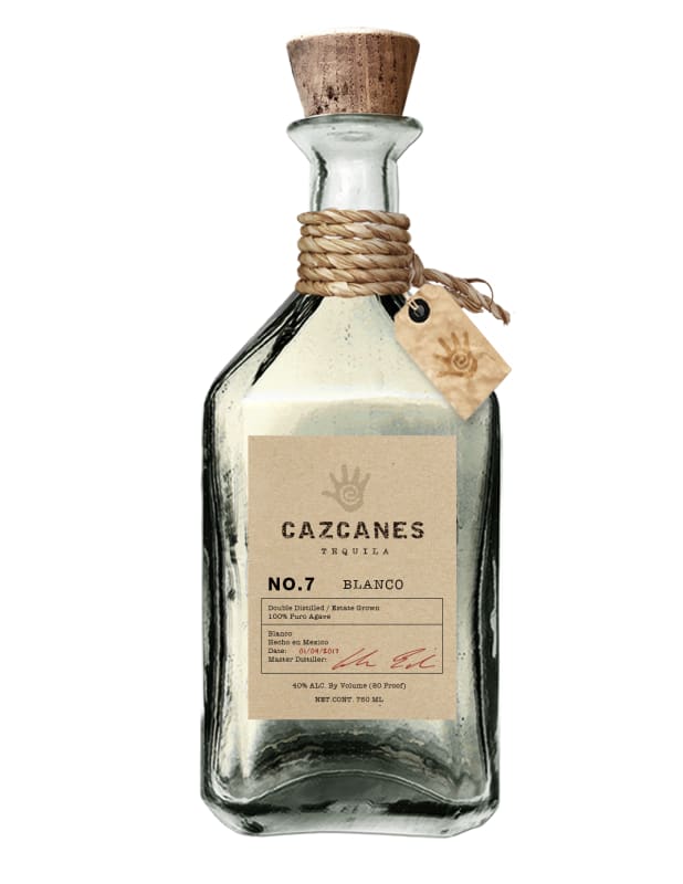 Cazcanes No. 7 Blanco Tequila Front Bottle Shot