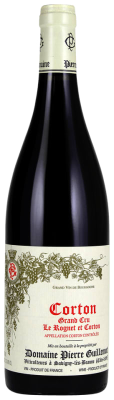 Domaine Pierre Guillemot Corton Le Rognet et Corton Grand Cru 2015 Front Bottle Shot