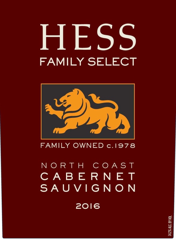 Hess Select Cabernet Sauvignon 2016 Front Label