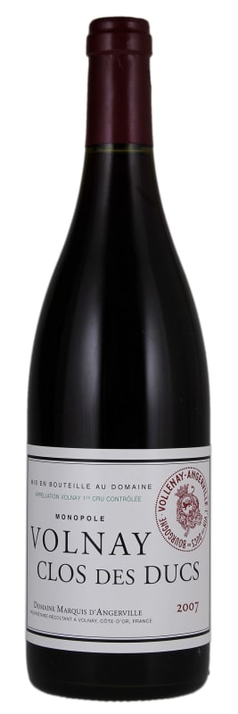 Domaine Marquis d'Angerville Volnay Clos des Ducs Premier Cru Monopole 2007 Front Bottle Shot