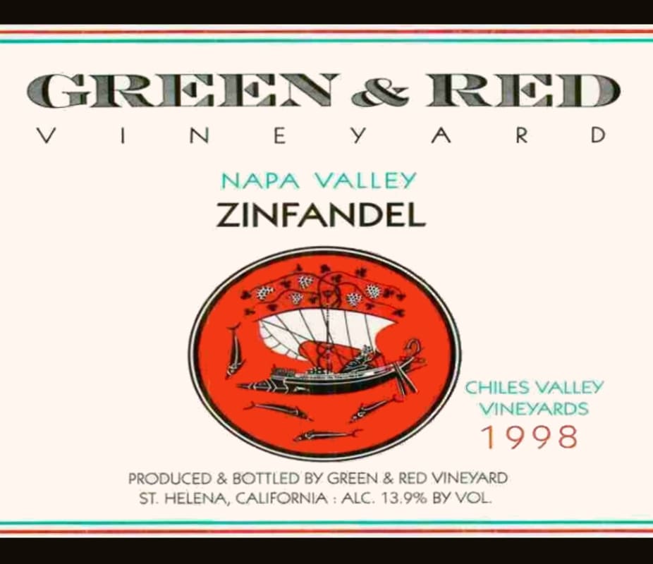 Green & Red Chiles Valley Vineyard Zinfandel 1998 Front Label